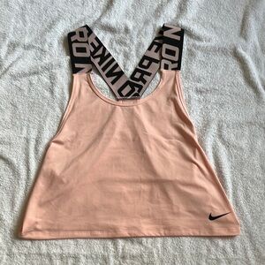 Nike Pro Dri-Fit Women’s Cropped Tank with Logo Straps Size Medium